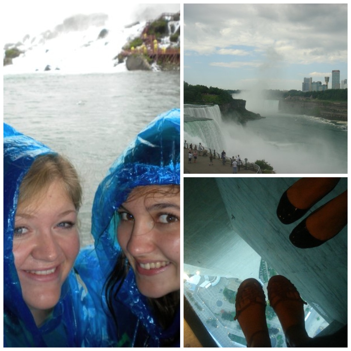 Niagara Falls and the top of the CN Tower in Toronto