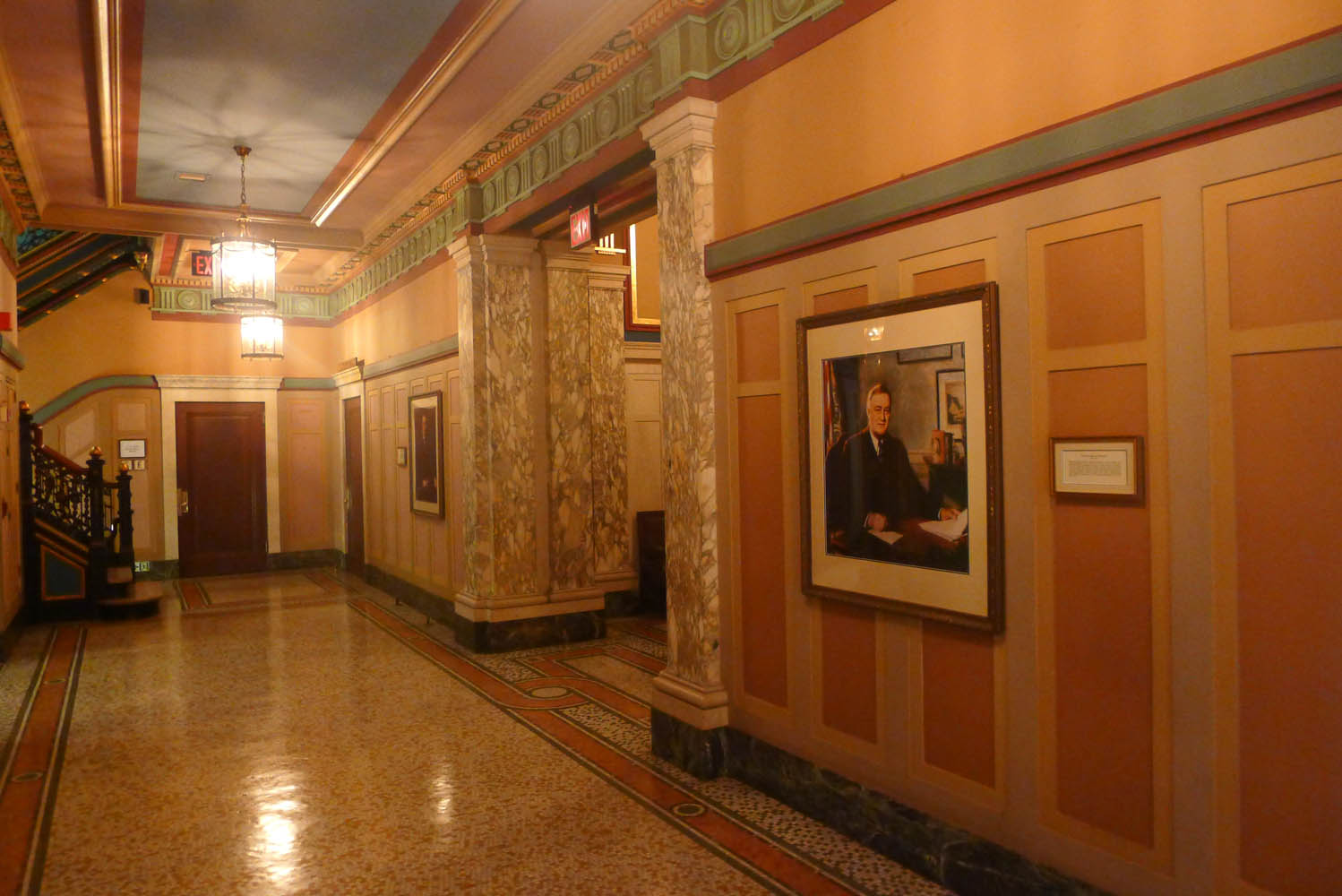 The hallways which lead to the 13 lodges